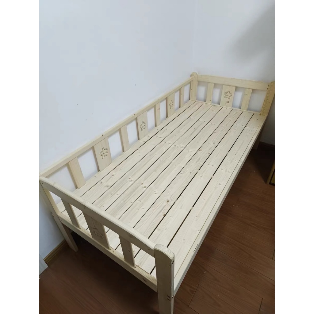 Giường cho bé kích thước 150x70x40cm, Giường gỗ cho bé ghép với giường bố mẹ có thang lên xuống-Kiwi.baby.shop