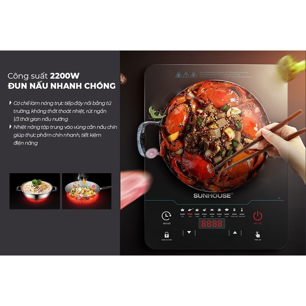 BẾP TỪ ĐƠN SUNHOUSE SHD6873
