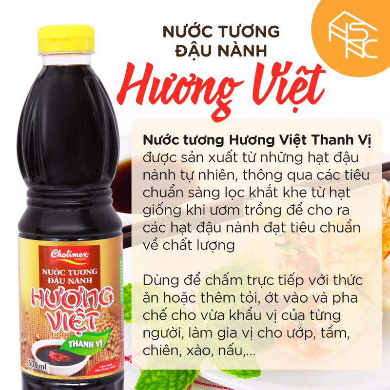 Tương đậu nành cholimex hương việt 500ml