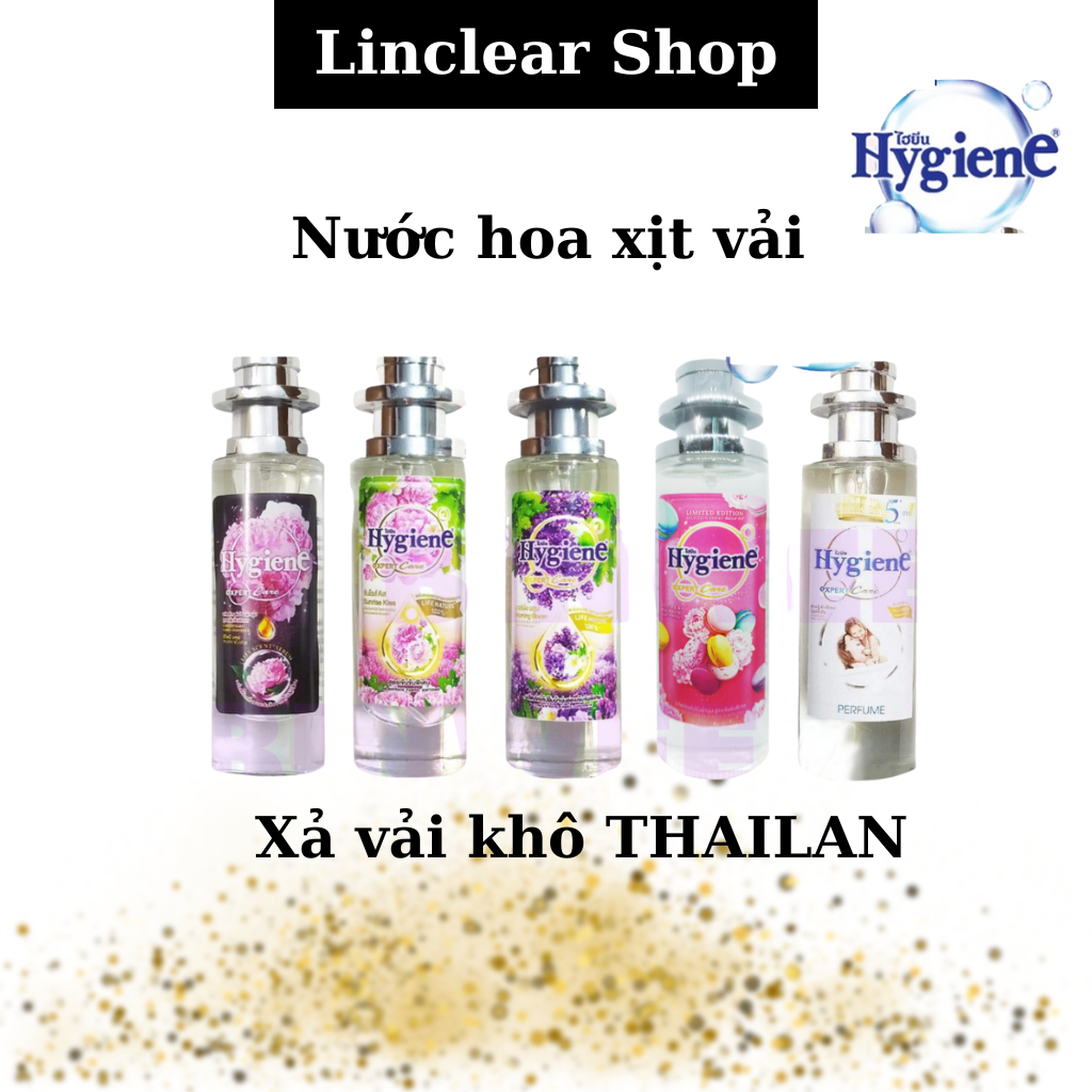 Nước hoa xịt thơm quần áo Hygiene Thái Lan 35 ml hương thơm tự nhiên, siêu bám vải