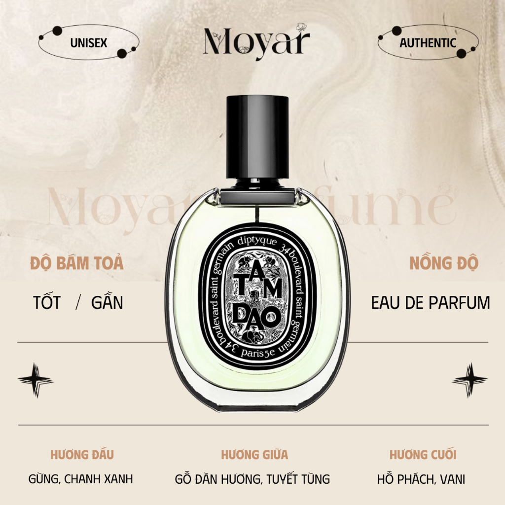 10ml Diptyque Tam Dao EDP | Nước hoa nam