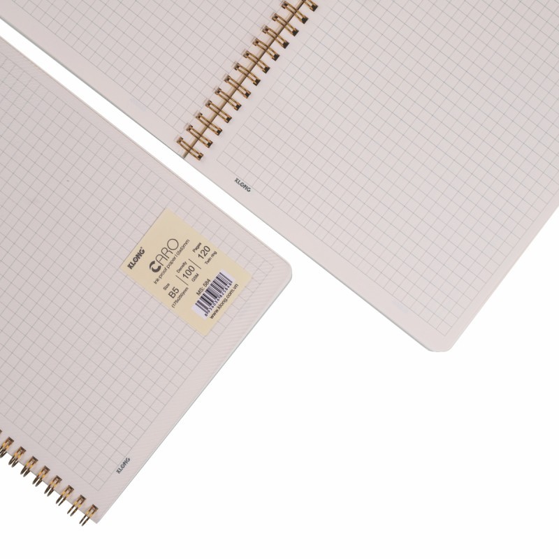 VỞ LÒ XO KÉP KLONG CARO MM B5 - 120/200 TRANG; MS: 584/585