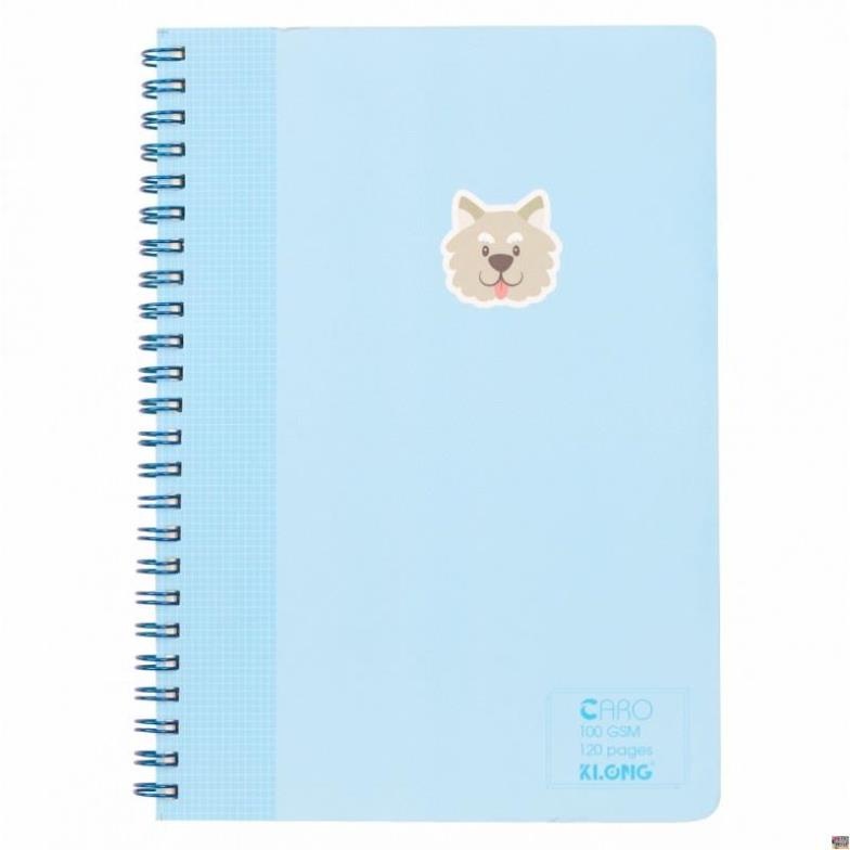 Sổ Caro lò xo kép KLONG A5 120 trang 100/76; MS: 535