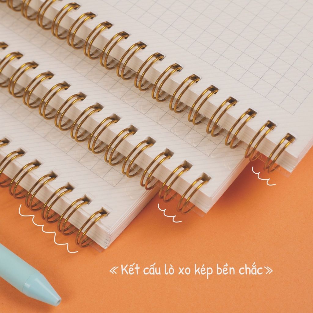 VỞ LÒ XO KÉP KLONG CARO MM B5 - 120/200 TRANG; MS: 584/585