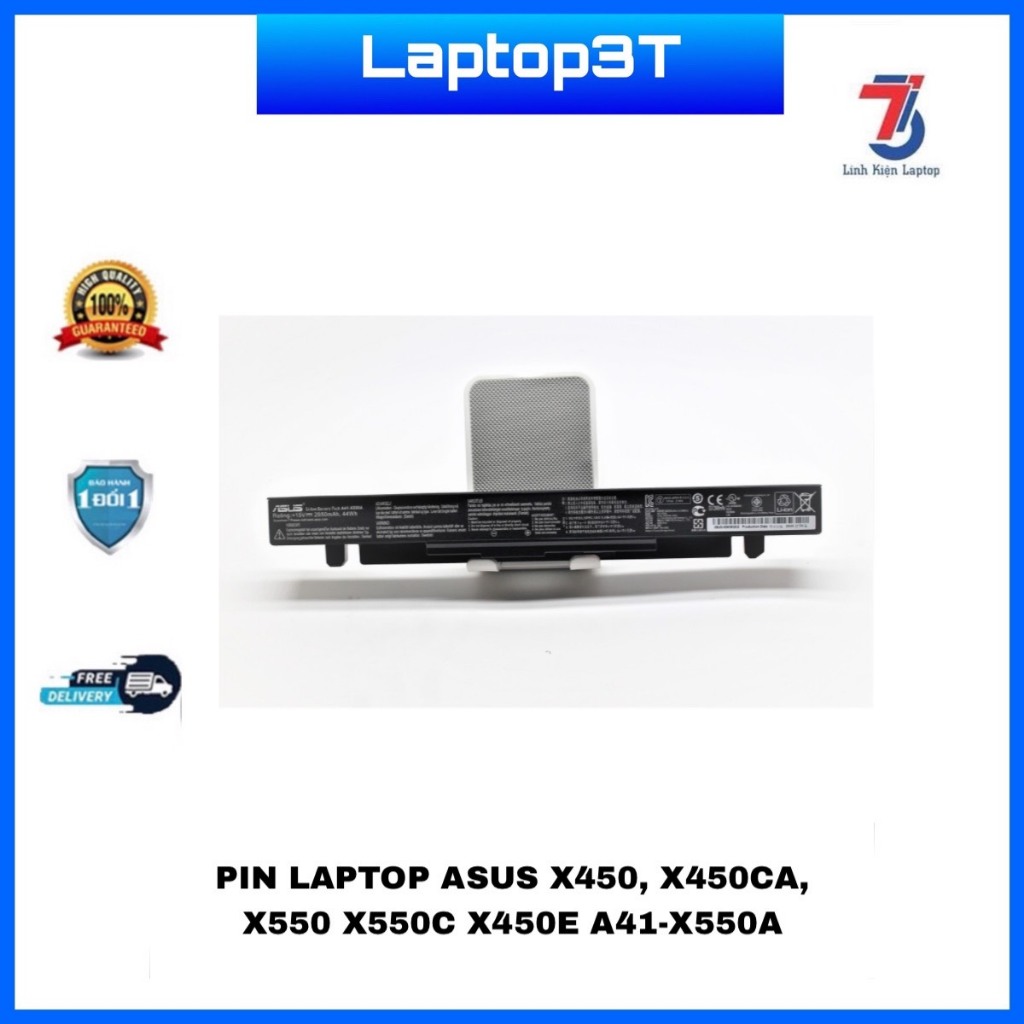 Pin laptop ASUS X450 X450CA X550 X550C F550 A550 X450E A41-X550A tuổi thọ cao chính hãng bảo hành 09 tháng