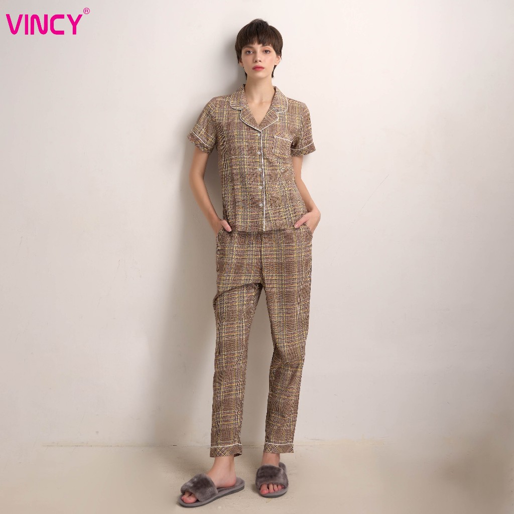 Bộ Đồ Satin Dài Nữ Vincy BSD040W31