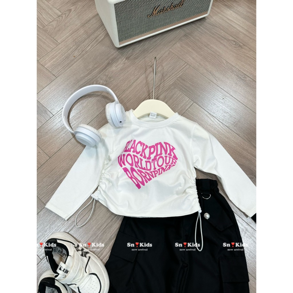 Đồ bộ cho bé , sét bộ B.lack Pi.nk quần túi hộp sành điệu cho bé gái 10-30kh