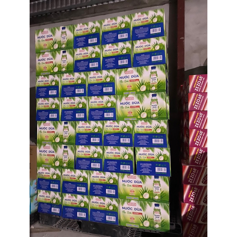 1 Thùng nước dừa nha đam ZEZO68 loại to 550ml