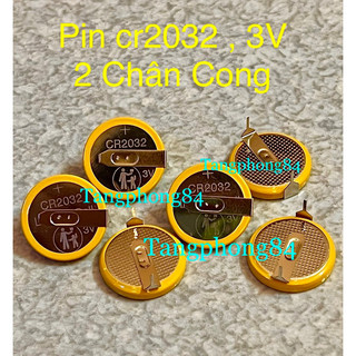 Pin cr2032 , 3v loại có 2 chân để hàn loại tốt
