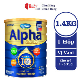 [Date T7/25] Sữa Bột Dielac Alpha Gold 4 - Hộp Thiếc 1400g