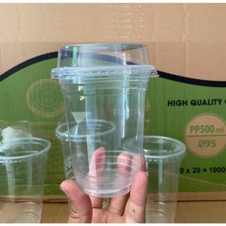 50 ly cốc nhựa pp 360ml, 400ml mềm loại dày miệng phi 95.