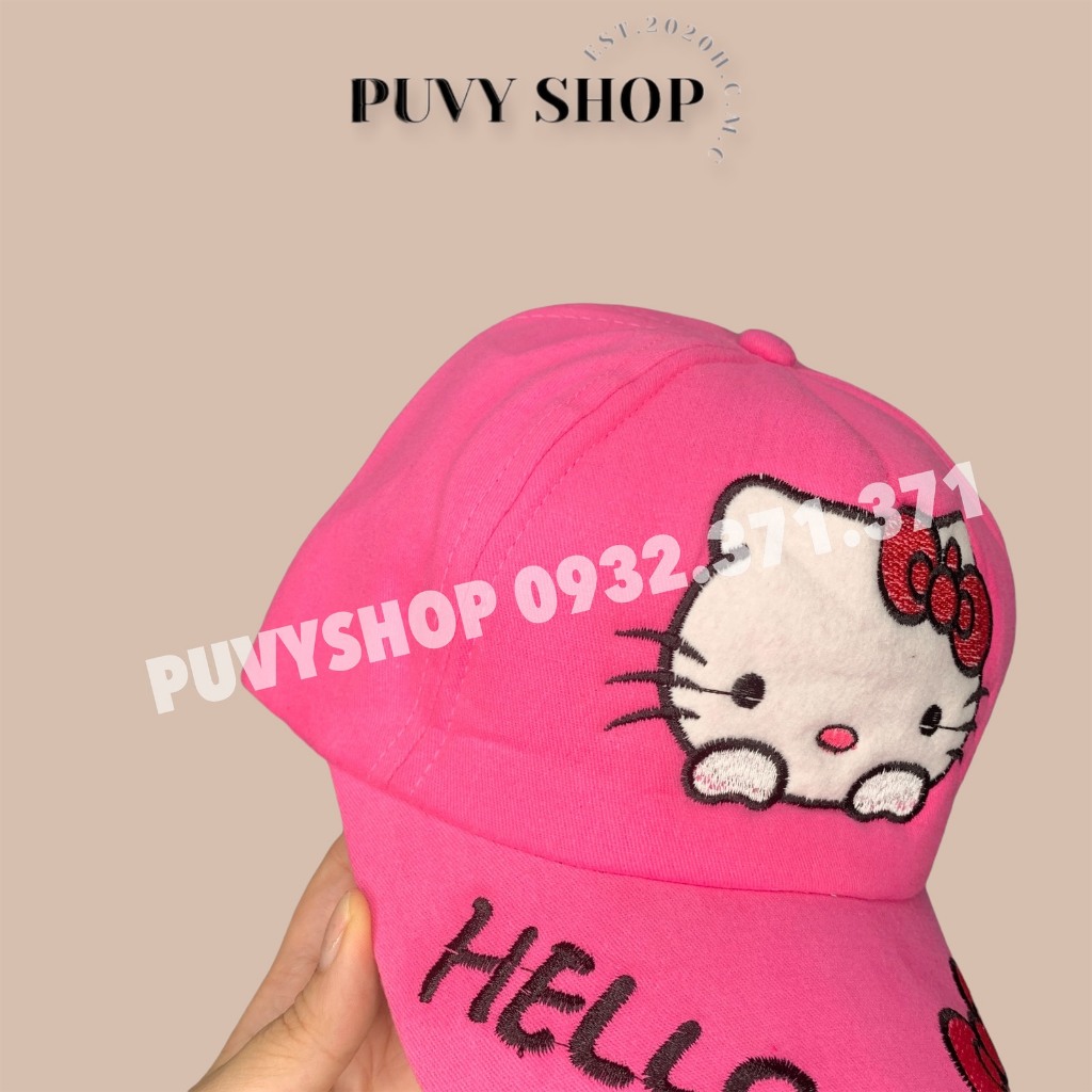 Bé 3-8 tuổi/ Mũ lưỡi trai trẻ em trai gái puvyshop- Kết trug NƠHE KITTY