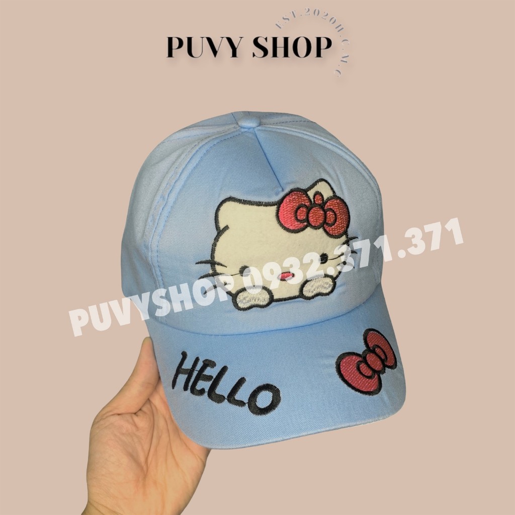 Bé 3-8 tuổi/ Mũ lưỡi trai trẻ em trai gái puvyshop- Kết trug NƠHE KITTY