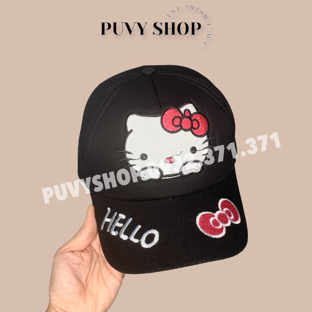Bé 3-8 tuổi/ Mũ lưỡi trai trẻ em trai gái puvyshop- Kết trug NƠHE KITTY