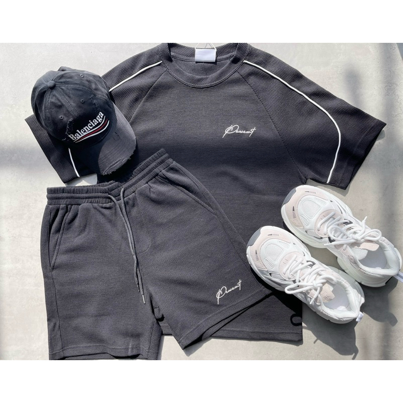 Quần Short Đùi P01 Peaceout Studios Waffle Tổ Ong