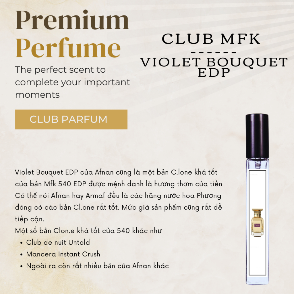 Nước Hoa Afnan Violet Bouquet EDP