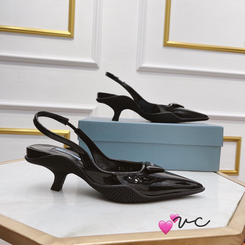 Sandal mũi nhọn gót nhú pra•da super fullbox