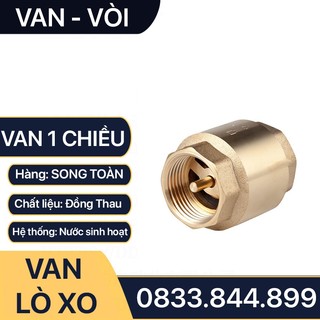 Van 1 Chiều Lò Xo Cấp Nước Theo 1 Chiều Bằng Lá Chặn Lo Xo, Lắp Đặt Hệ Thống Nước Sinh Hoạt Luppe & Lúp Bê