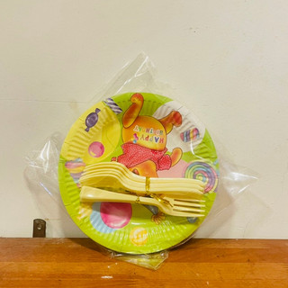 Dĩa Giấy Nhỏ 13cm In Hình, Trắng
