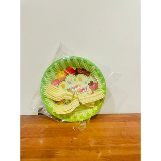 Dĩa Giấy Nhỏ 13cm In Hình, Trắng