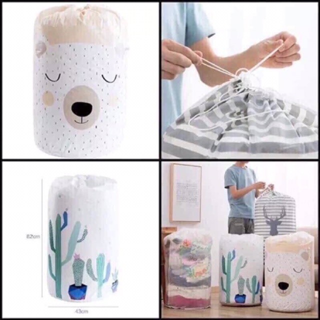 Túi dây rút vải dù chống thấm đựng chăn màn quần áo