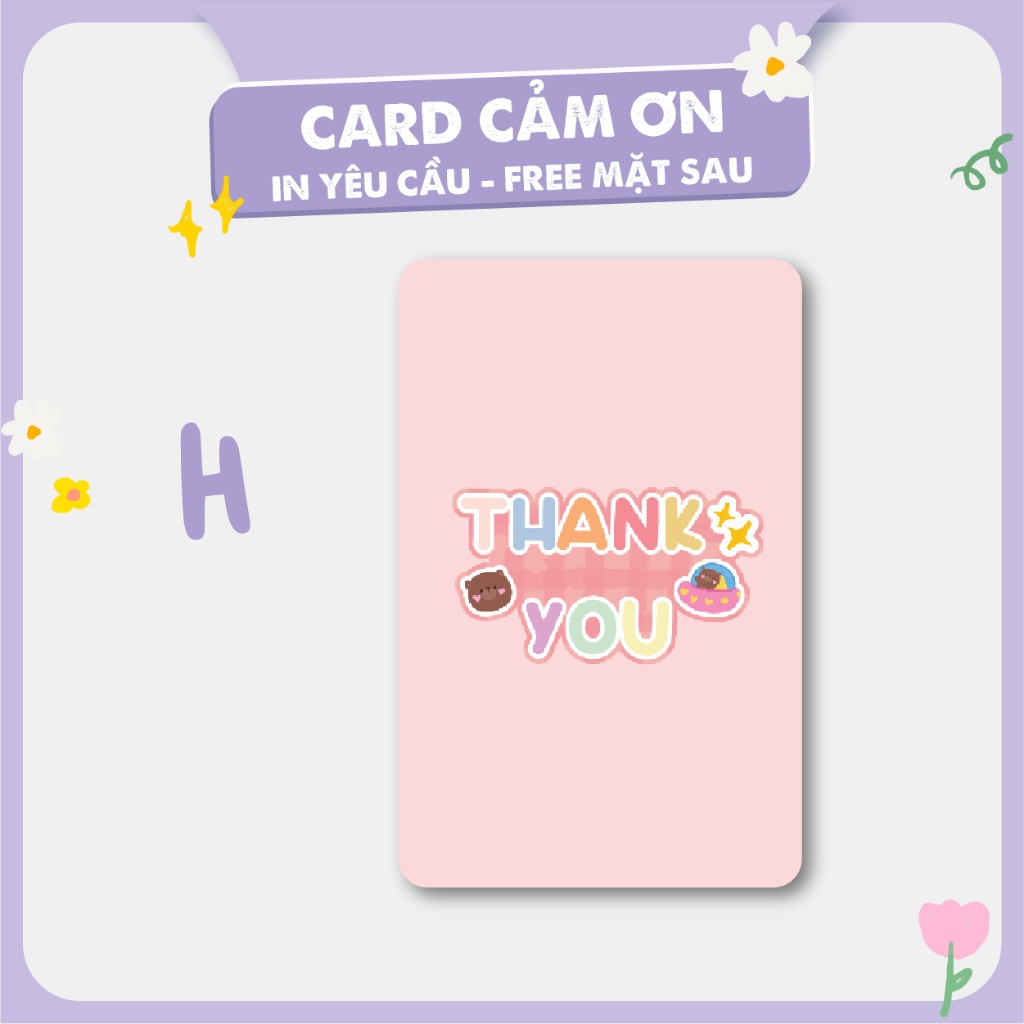 SET 10 CARD BO GÓC THANK YOU 20/11 8/3 20/10 sẵn mặt sau in ảnh làm quà tặng