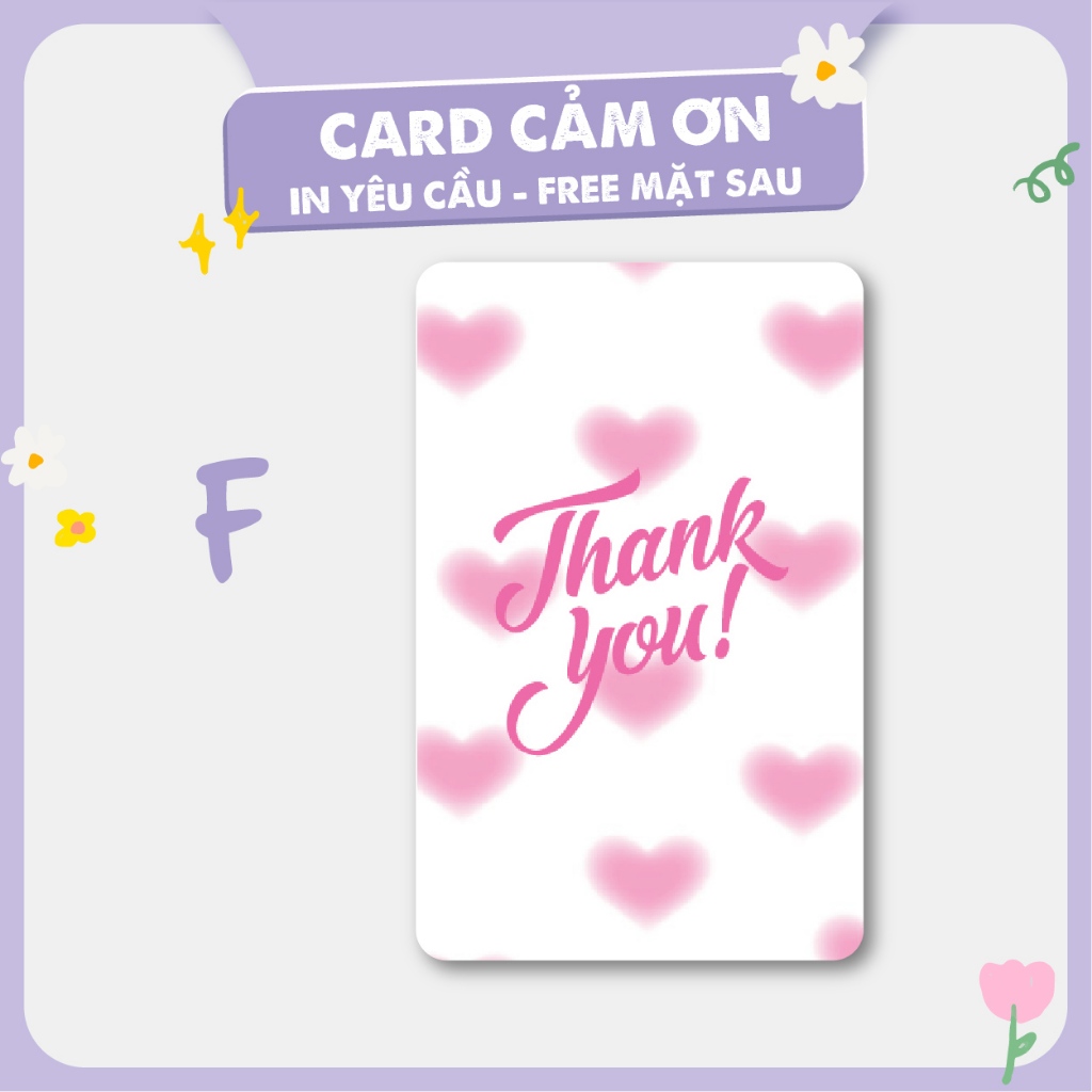 SET 10 CARD BO GÓC THANK YOU 20/11 8/3 20/10 sẵn mặt sau in ảnh làm quà tặng