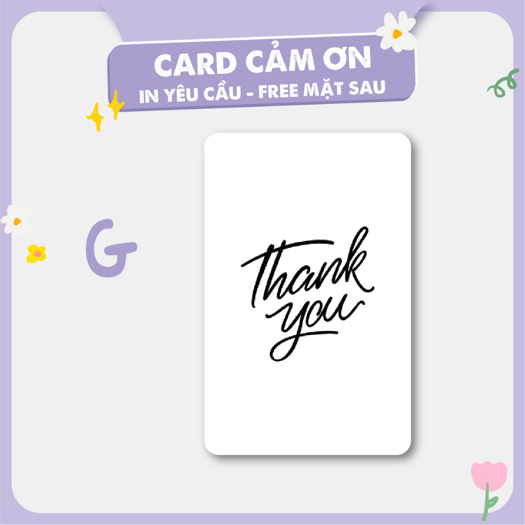 SET 10 CARD BO GÓC THANK YOU 20/11 8/3 20/10 sẵn mặt sau in ảnh làm quà tặng