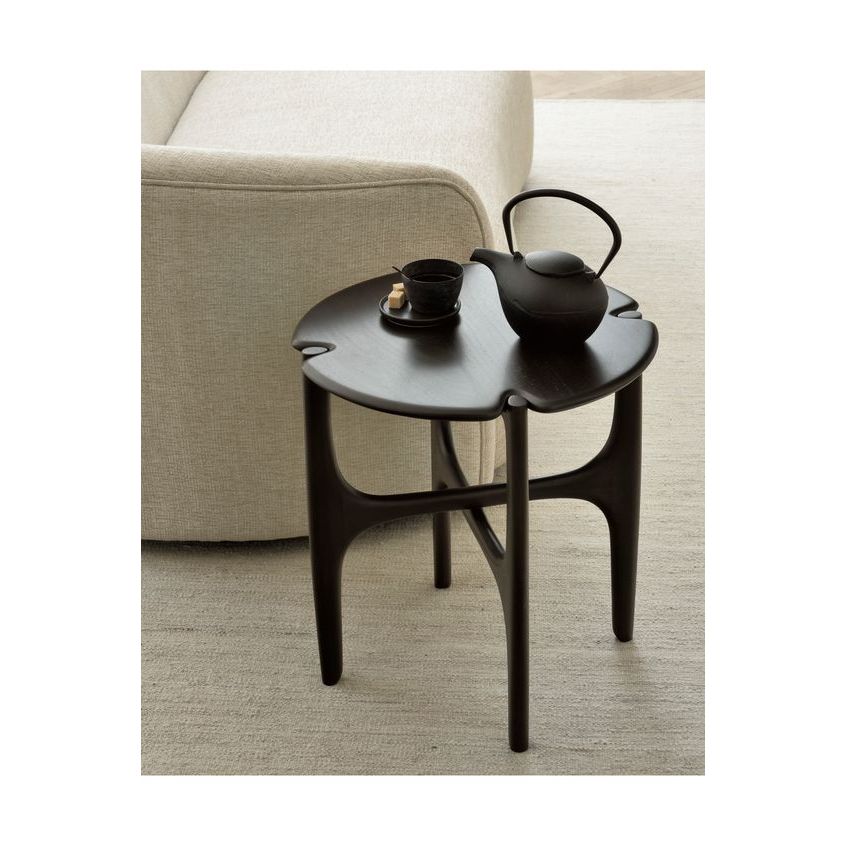 Bàn decor, bàn trà gỗ trang trí vintage 4 chân cao 50cm liên kết ren chắc chắn