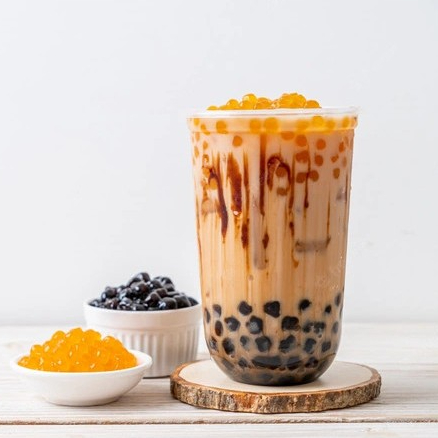 Sét trà sữa trân châu đường đen nấu tại nhà 10-12ly, nguyên liệu Hucha