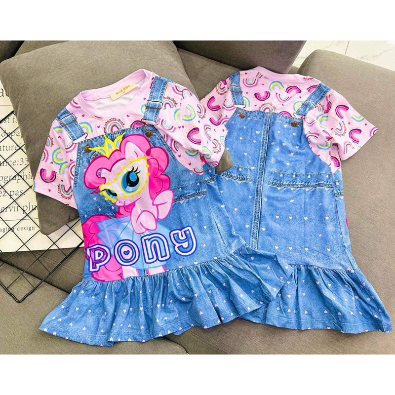 Đầm tay phồng dáng xuông đuôi cá bèo cho bé gái 10kg tới 21kg cho bé mặc đi chơi , đi học , đi tiệc