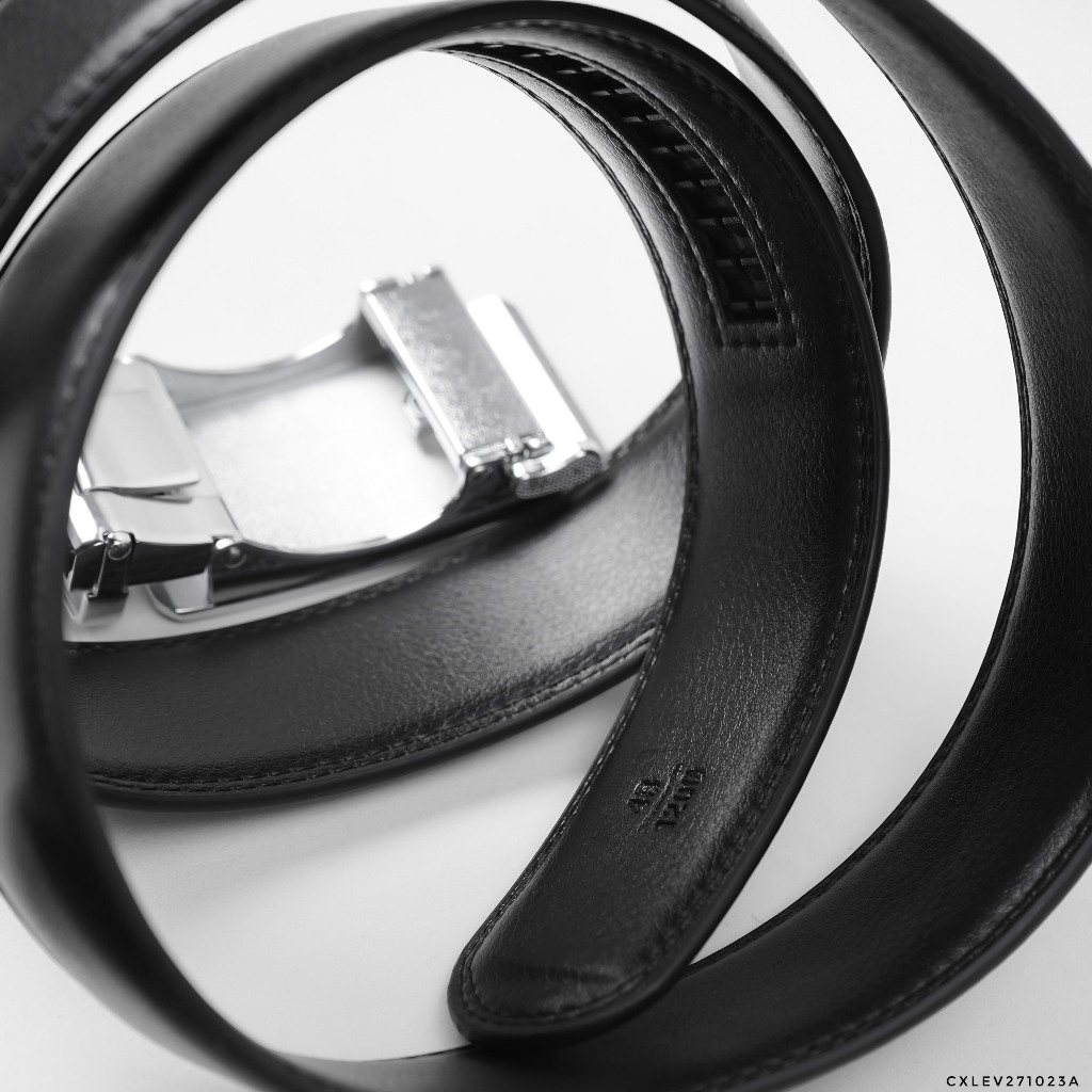 Thắt lưng LEVIS Mặt Gương Nam da bò thật, Nịt nam Sang Trọng - Dây lưng khóa tự động thông minh FullBox