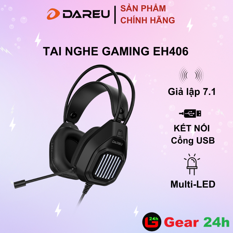 Tai nghe Dareu EH406 - (Multiled - âm thanh 7.1 - Bảo hành 12 tháng)