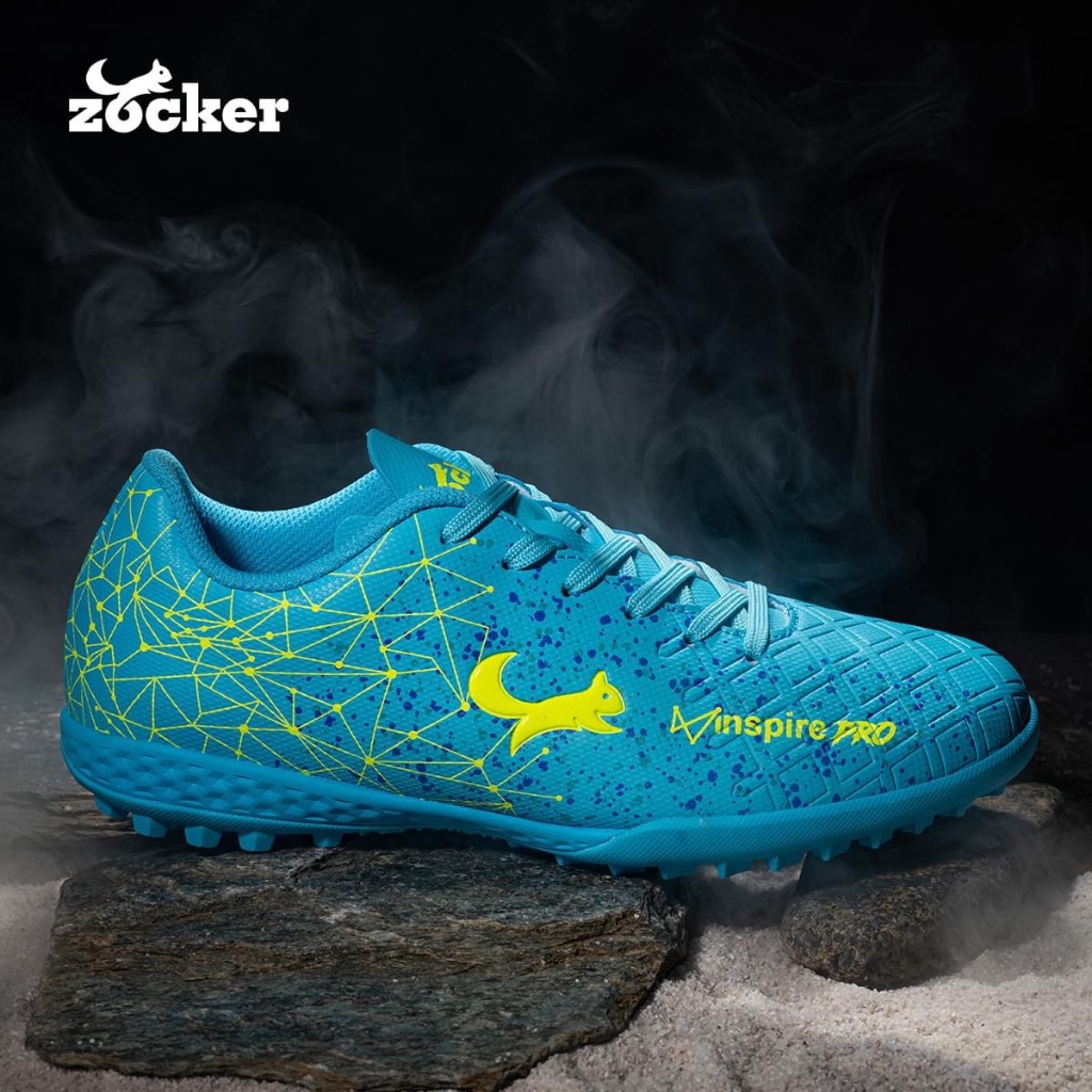 ￼Giày đá bóng Zocker Inspire Pro 2023 mới nhất, trang bị lớp đệm gót EVA êm ái, đế cao su nguyên khối, bảo hành 4 tháng