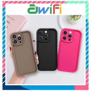 Ốp lưng iphone viền cao chống sốc basic 6/6s/6plus/7/8/plus/x/xs/11/12/13/14/15/pro/max/plus/promax - Awifi Case A1-14