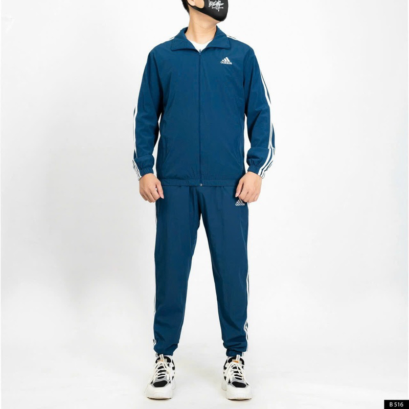 Bộ gió thể thao nam adidas 2 lớp chất gió loại 1 lót lưới