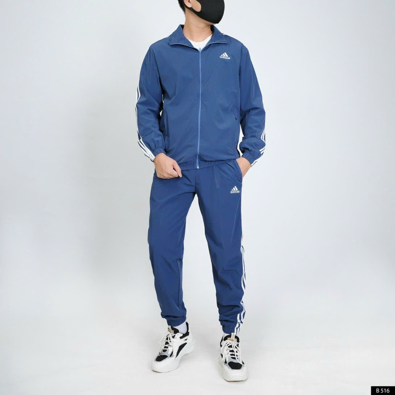 Bộ gió thể thao nam adidas 2 lớp chất gió loại 1 lót lưới
