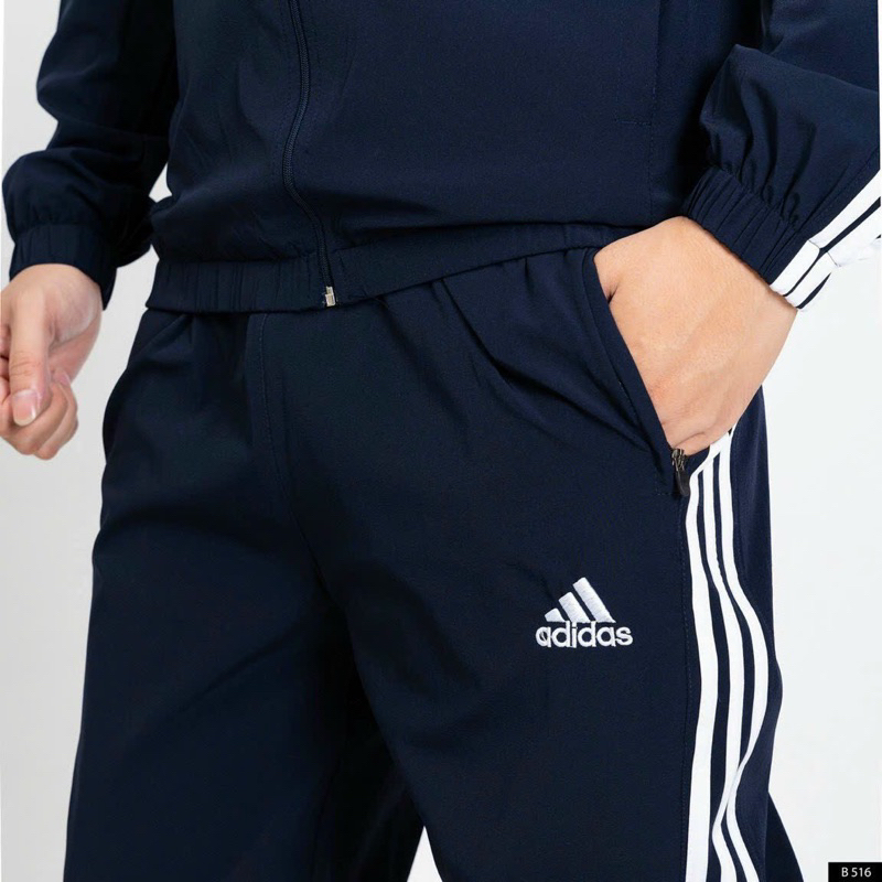 Bộ gió thể thao nam adidas 2 lớp chất gió loại 1 lót lưới