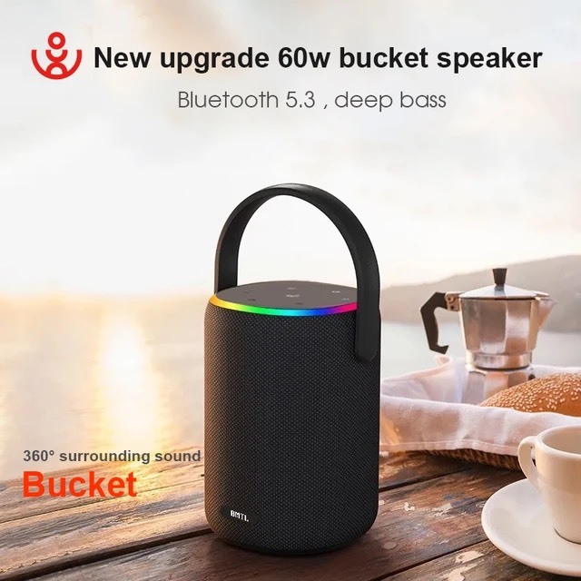 Loa Bluetooth 5.0 XDOBO BUCKET Công Suất 60W, Chống Nước IPX7, Pin 8000Mah Hỗ Trợ Thẻ TF, USB, AUX - BH 12 Tháng