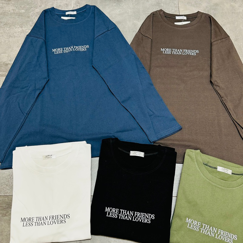 Áo phông dài tay cotton Quảng Châu in chữ đơn giản