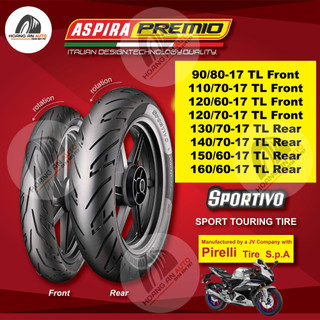 (Xả kho nghỉ bán Aspira) Vỏ lốp xe Aspira Sportivo mâm 17 inch cho Motor vừa và nhỏ, vỏ ko ruột - giá 1 cái