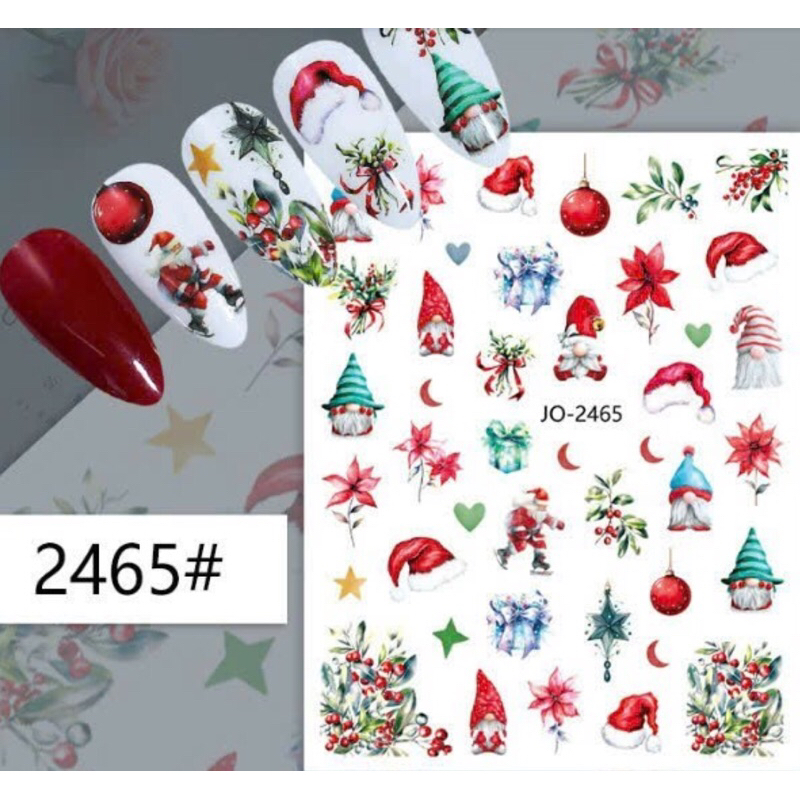 Sticker noel / Sticker giáng sinh / sticker dán móng noel / sticker dán nail noel / sticker dán móng