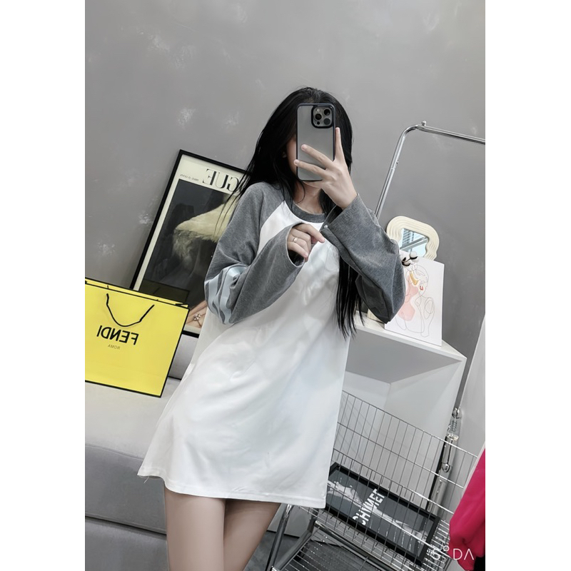 Áo hot - Tay thom xám