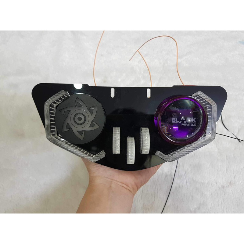 Bộ led mắt xoay sharingan gắn chế bi cầu 2.0 xe Exciter 2019 kèm pat