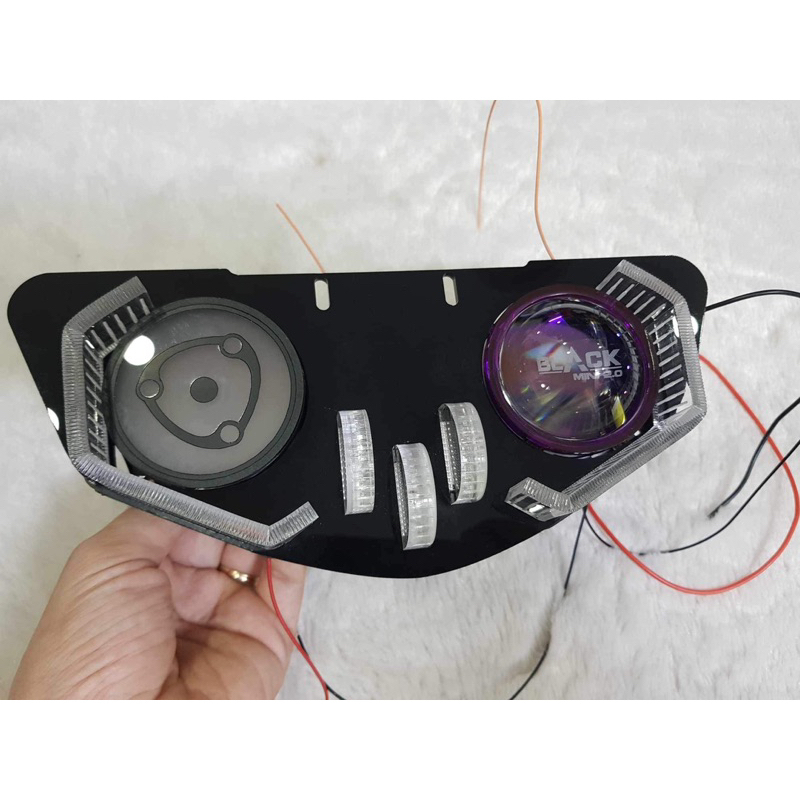 Bộ led mắt xoay sharingan gắn chế bi cầu 2.0 xe Exciter 2019 kèm pat