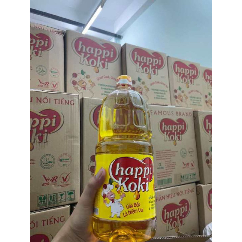 Dầu ăn cao cấp Happi Koki can 2 lít