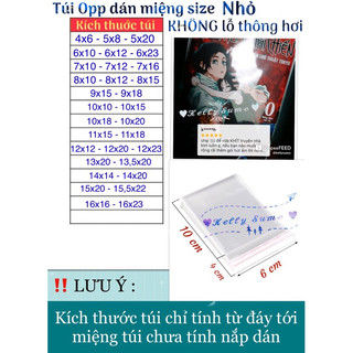 Combo 50 túi OPP dán miệng SIZE NHỎ đựng phụ kiện