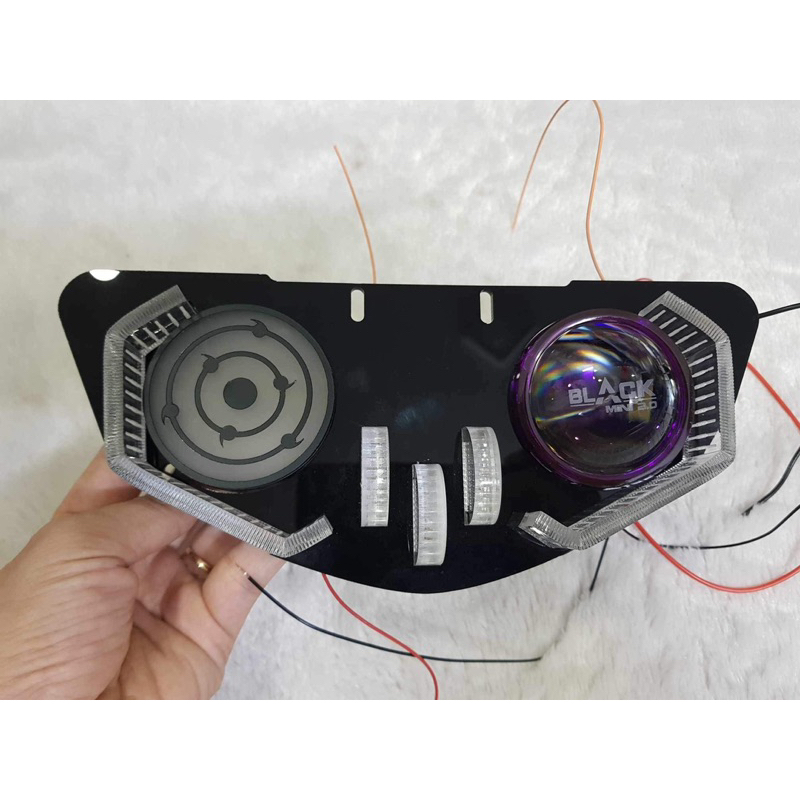 Bộ led mắt xoay sharingan gắn chế bi cầu 2.0 xe Exciter 2019 kèm pat