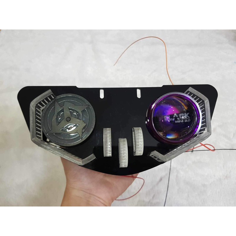 Bộ led mắt xoay sharingan gắn chế bi cầu 2.0 xe Exciter 2019 kèm pat