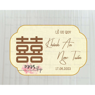 Bảng treo lễ gia tiên, bảng tên đám cưới
